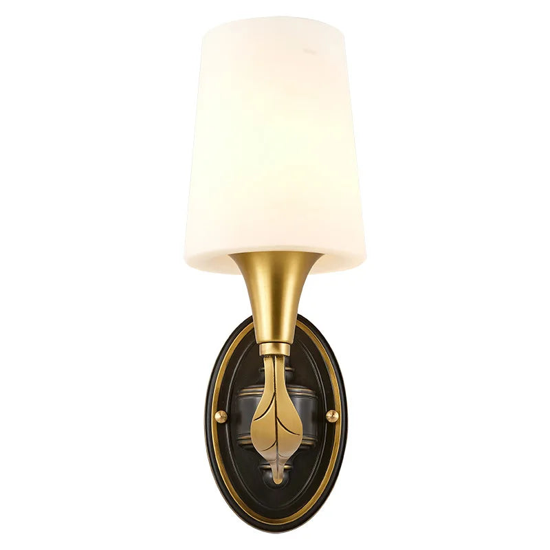 Lily's Retro American All-Copper Wall Lamp - Vintage Elegance for Your Living Spaces