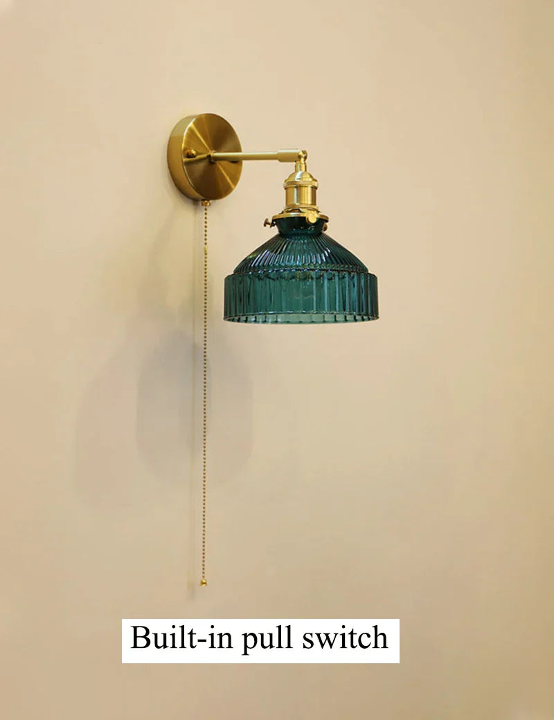 Vintage Nordic Wall Light with Switch - Stylish Lighting for Living Rooms and Bedside Reading
