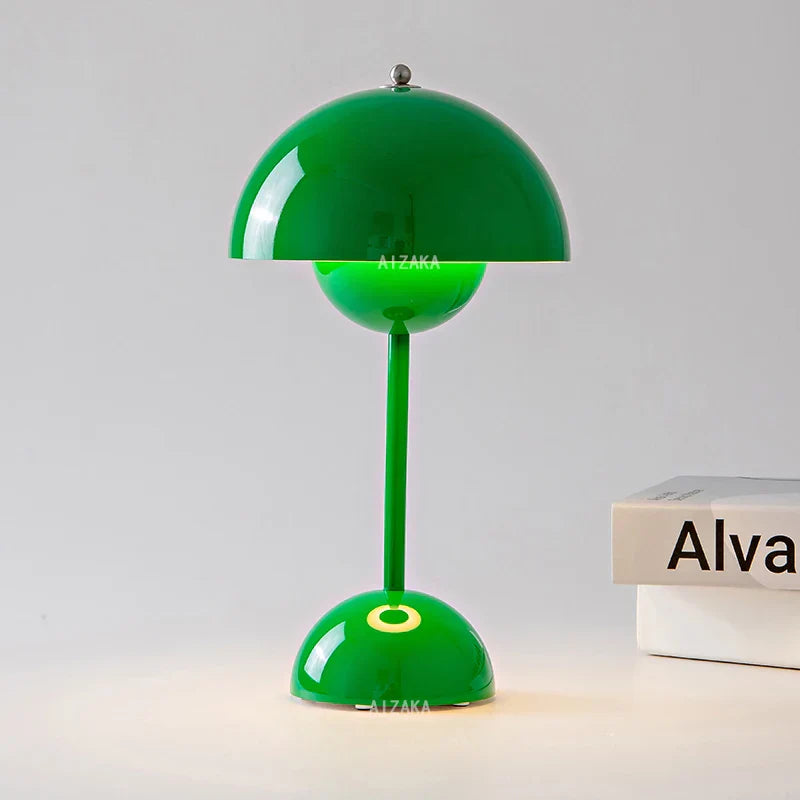 Nordic Retro Mushroom Table Lamp - Touch Control LED Desk Lamp with USB Plug
