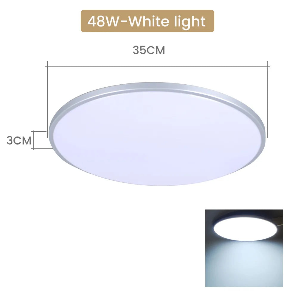 Modern LED Ceiling Chandelier - Versatile Lighting for Large Rooms - Available in 48W, 36W, and 20W