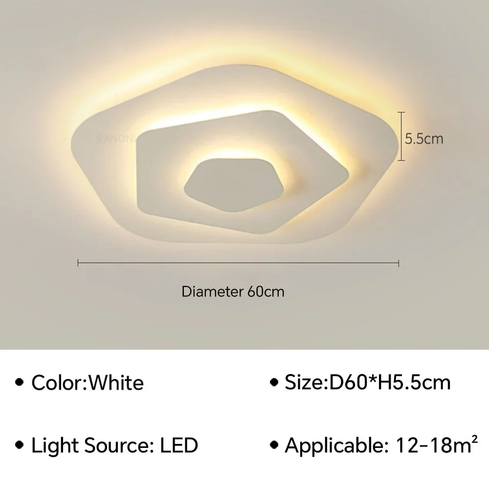 Nordic LED Corrugated Ceiling Lamp - Perfect for Living, Dining Room, Bedroom, Children's Study Room, and Aisle - Stylish Lighting Fixture Lustre for Home Decor