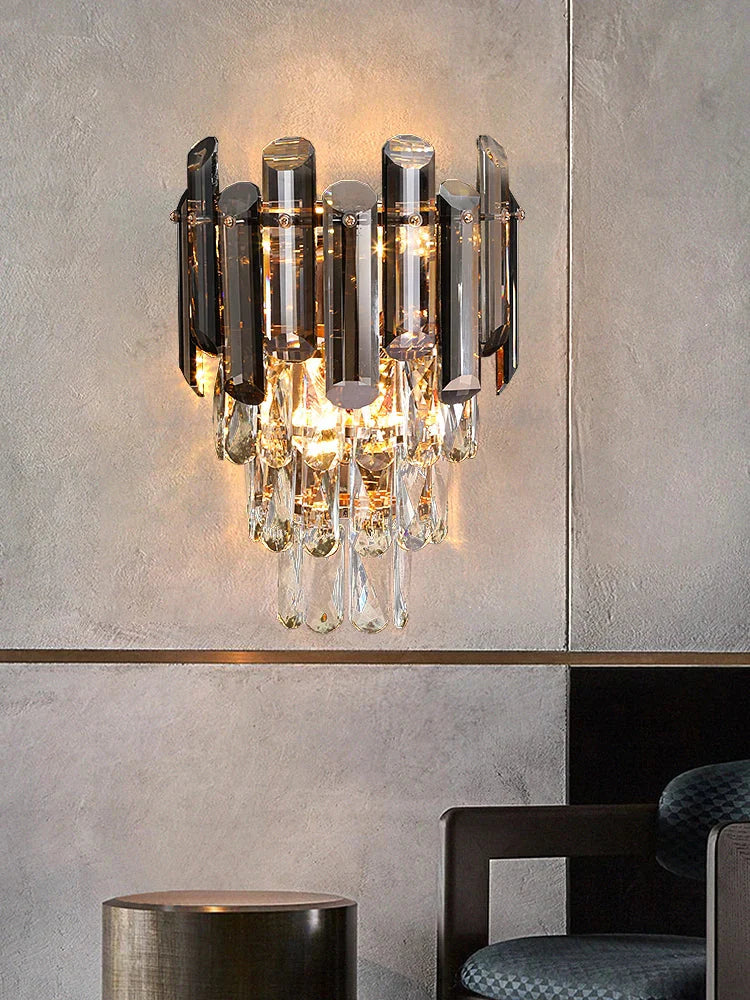 Abigail's Modern LED Crystal Wall Lamp - Elegant Interior Dec