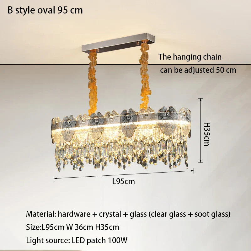 New Modern LED Pendant Lamp - Gold Luxury Round Crystal Ceiling Chandelier for Living Rooms, Bedrooms, Dining Rooms, and Kitchens