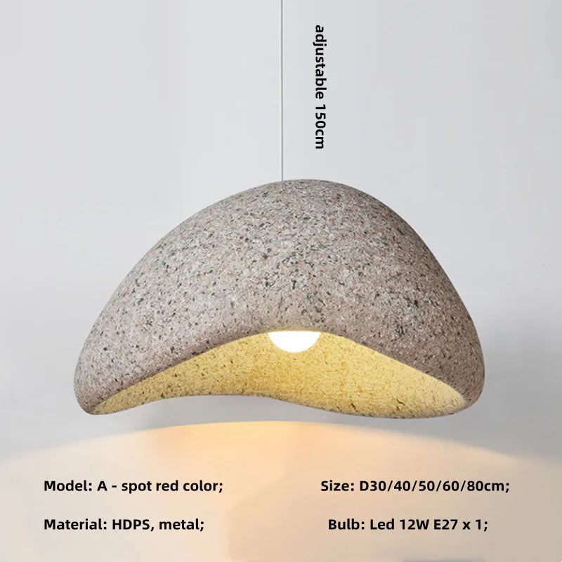 Minimalist Nordic Wabi-Sabi E27 LED Chandelier - Illuminate Your Living Room with Subtle Elegance