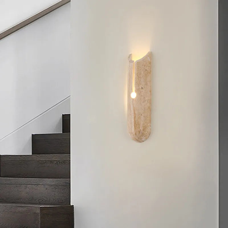 Natural Stone Wall Lamp - Art Decor Sconce for Foyers, Dining Rooms, Bedrooms, Stairs, Aisles, and Corridor Atmosphere Lighting