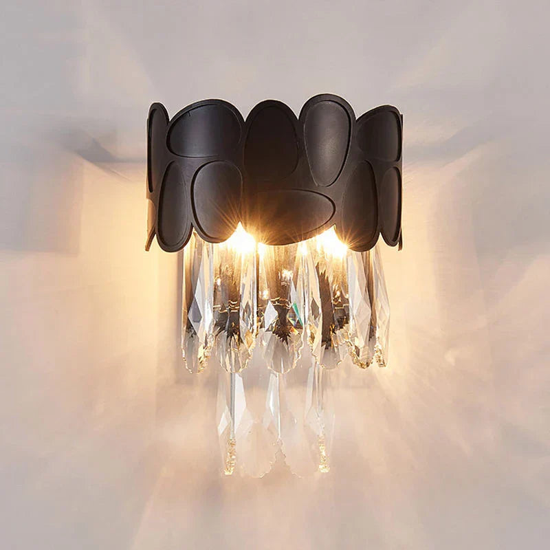 New Design Creative Black/Gold Hall Bedroom Crystal Round Chandelier Modern Rectangular Dining Room Brilliant Crystal Chandelier