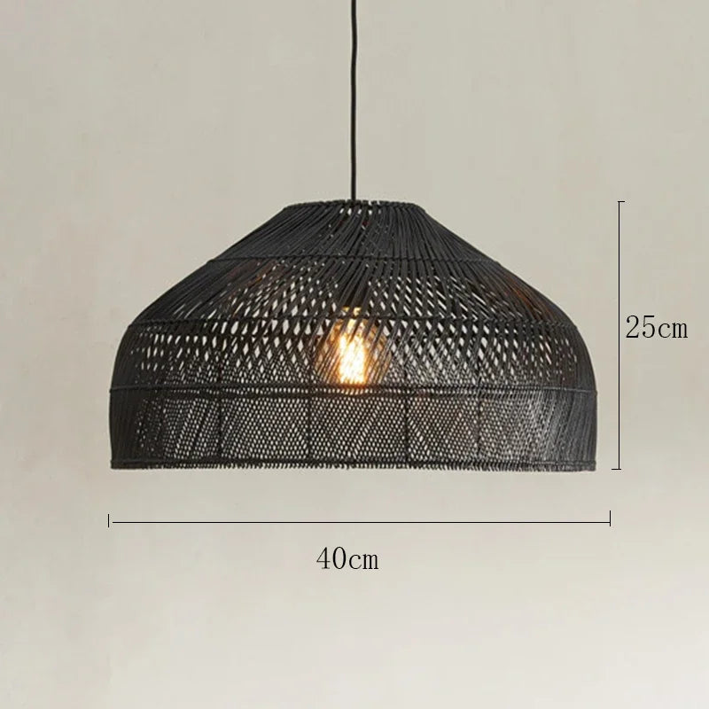 Modern Creative Handcrafted Rattan Art Lampshade Chandelier - Designer-Inspired Lighting Fixtures for Restaurants, Bedrooms, Tea Rooms, and Decor