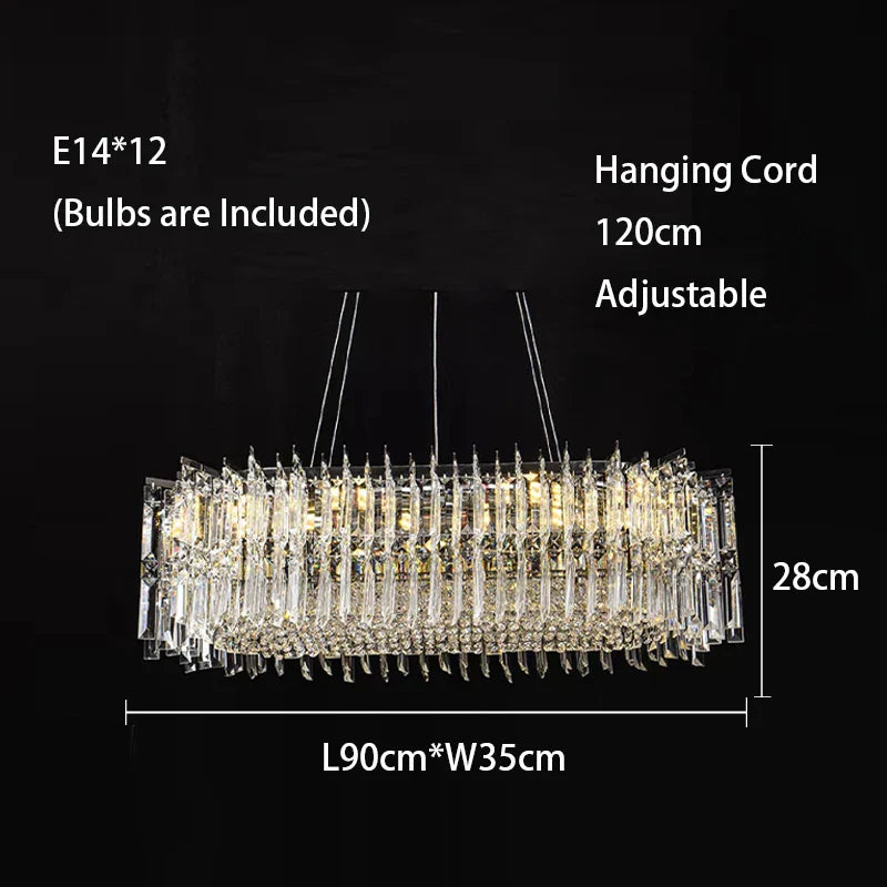 Elegant Modern Crystal Chrome Chandelier - A Luxury Glossy Fixture for Living Rooms, Bedrooms, and Dining Room Decor