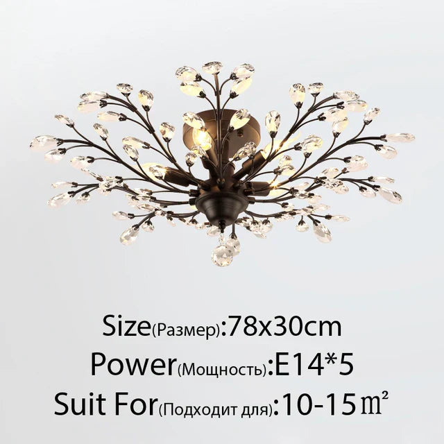 Modern Crystal Chandelier - Perfect for Living Rooms, Dining Areas, and Bedrooms