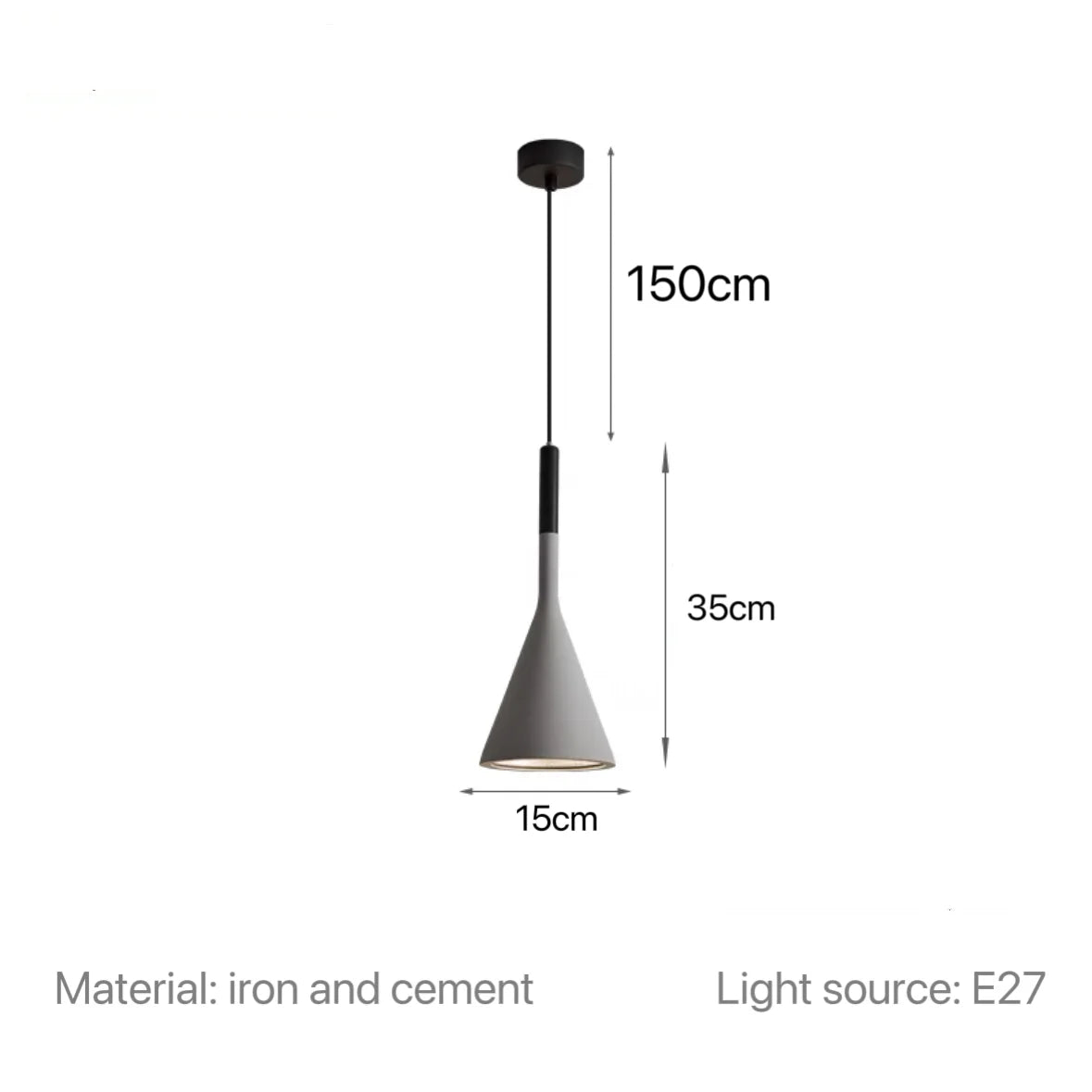 Nordic Modern Cement Pendant Lamp - Contemporary Lighting for Bedrooms, Restaurants, and More