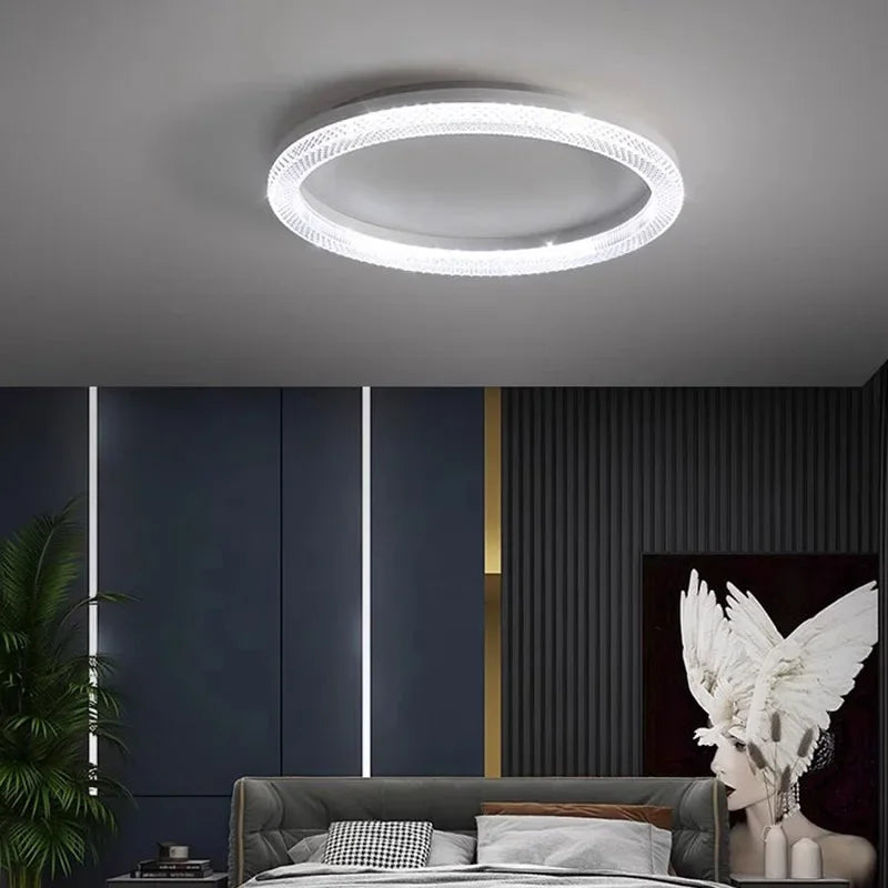 Nordic Gold Ceiling Light - Round/Square LED Ceiling Lamps - Ideal for Study, Living Room, Dining Room - Luxurious Room Lighting Lustre for Home Decor