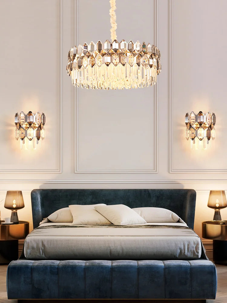 Elegant Crystal Chandelier with a Touch of Light Luxury - Post-Modern Golden Beauty for Living Rooms, Dining Rooms, and Bedrooms
