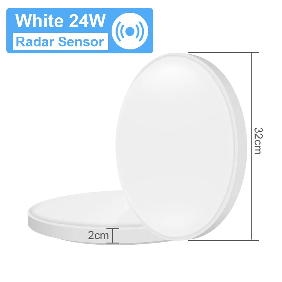 Versatile LED Panel Light - Choose from 12W, 24W, 36W, or 48W - Radar Sensor or Regular LED Downlight for Indoor Spaces