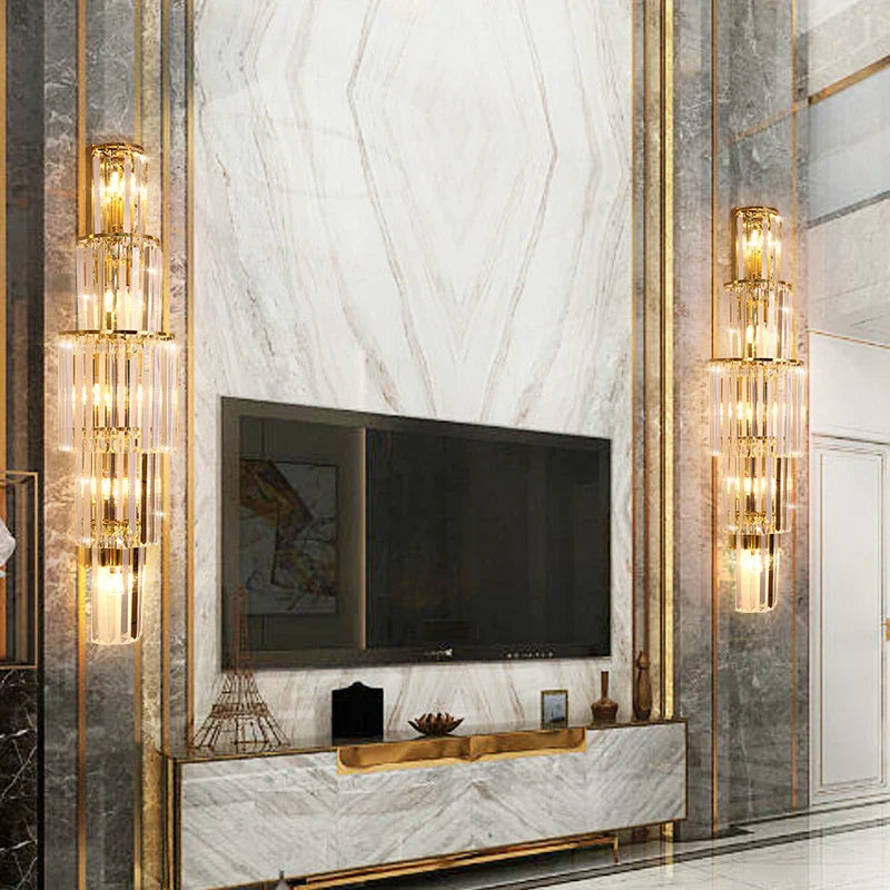 Brooklyn Hotel Lobby Crystal Wall Lamp - Luxurious Lighting for Elegance and Style