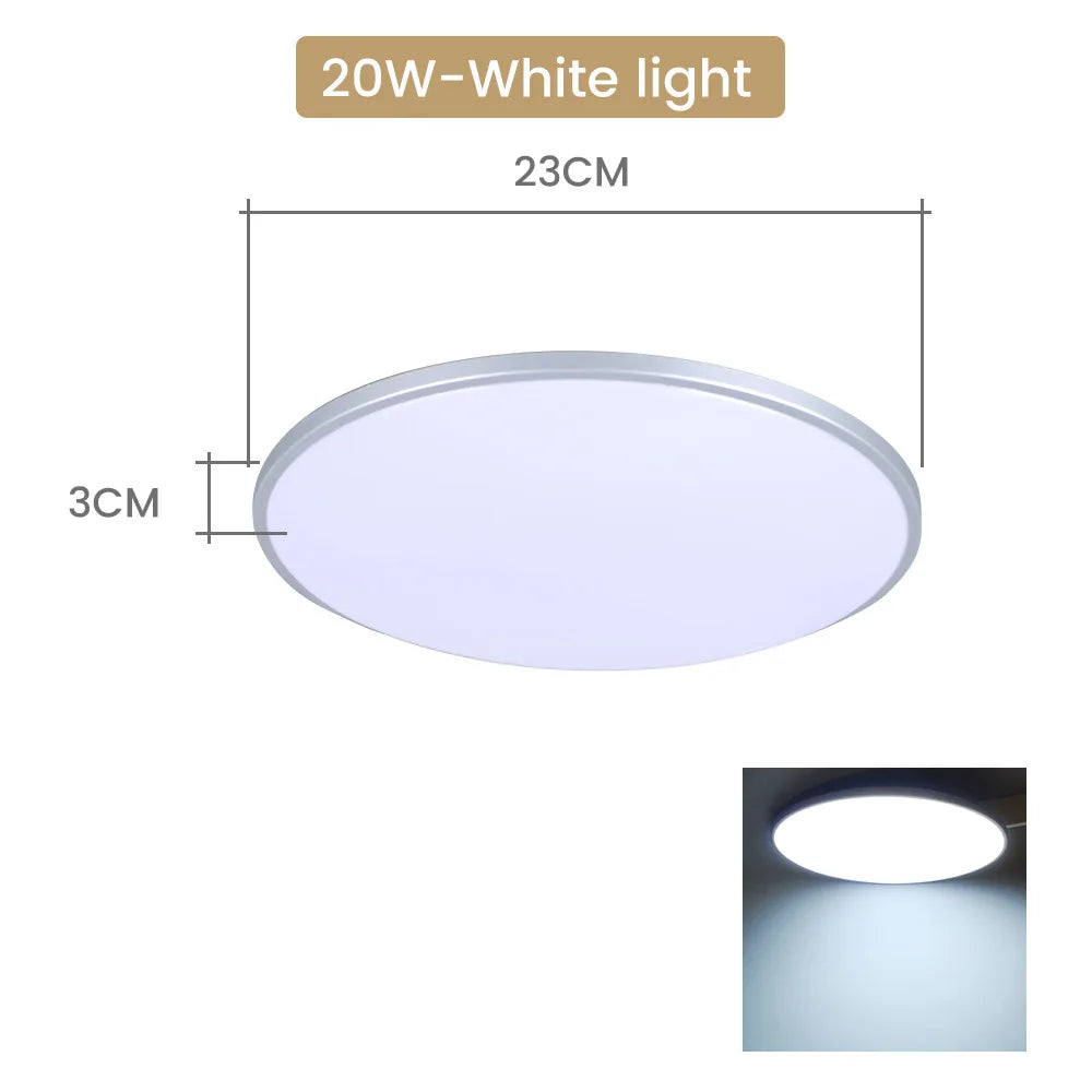 Modern LED Ceiling Chandelier - Versatile Lighting for Large Rooms - Available in 48W, 36W, and 20W