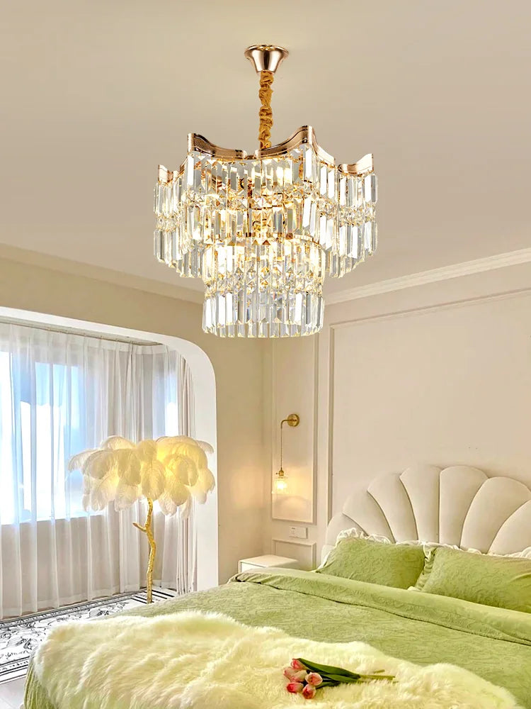 Exquisite Crystal Chandelier for Living Rooms, Bedrooms, and More - Modern French Light Luxury Design