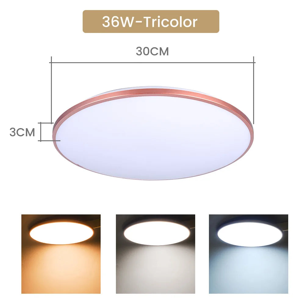 Modern LED Ceiling Chandelier - Versatile Lighting for Large Rooms - Available in 48W, 36W, and 20W