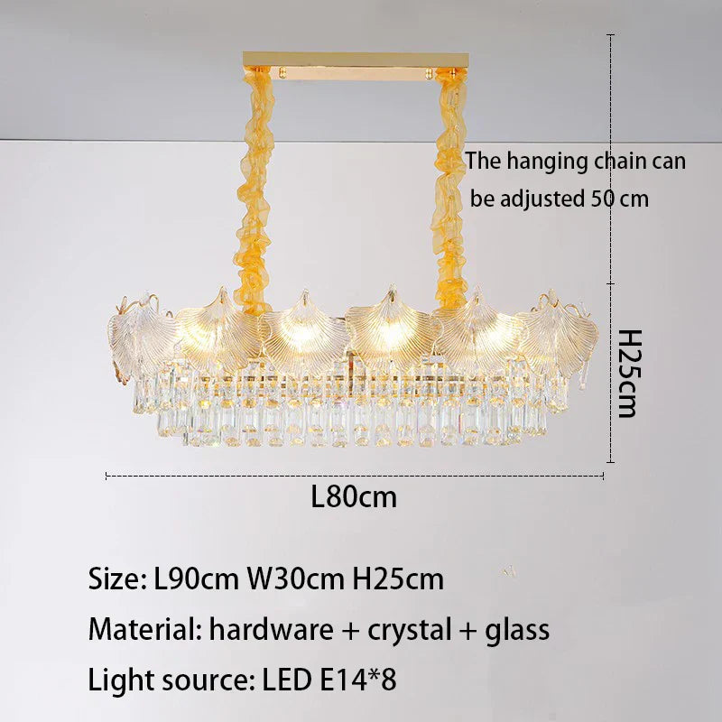 Elegant Crystal Ceiling Chandelier with LED Lighting - Luxury Home Decoration for Living Rooms, Bedrooms, and Restaurants