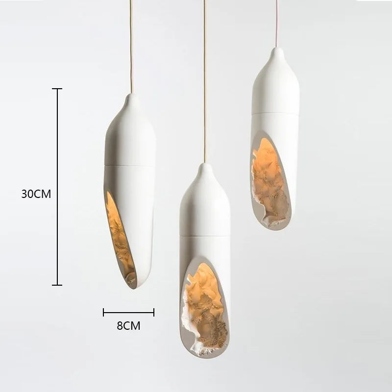 Japanese Wabi-Sabi Pendant Lamp - Illuminate Your Space with Modern Plaster Elegance