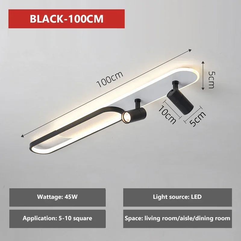 Contemporary LED Ceiling Lamps with Spotlight - Stylish Lighting for Living Spaces and Cloakrooms