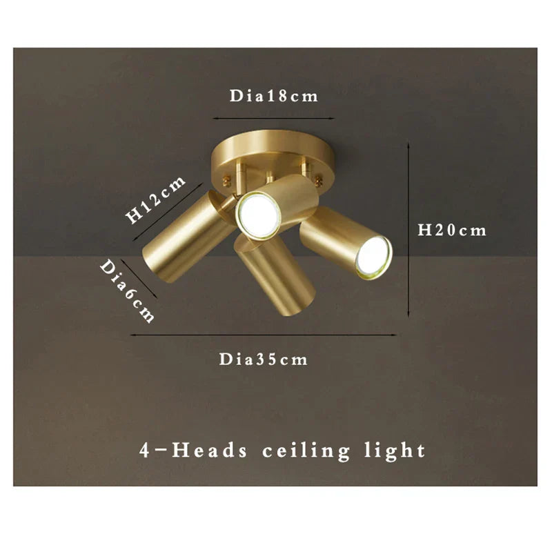 Fumi  Modern Industrial  Semi Flush Mount Ceiling Light,  Gold Classic Retro Ceiling Light Fixture for Hallway Kitchen Bedroom L
