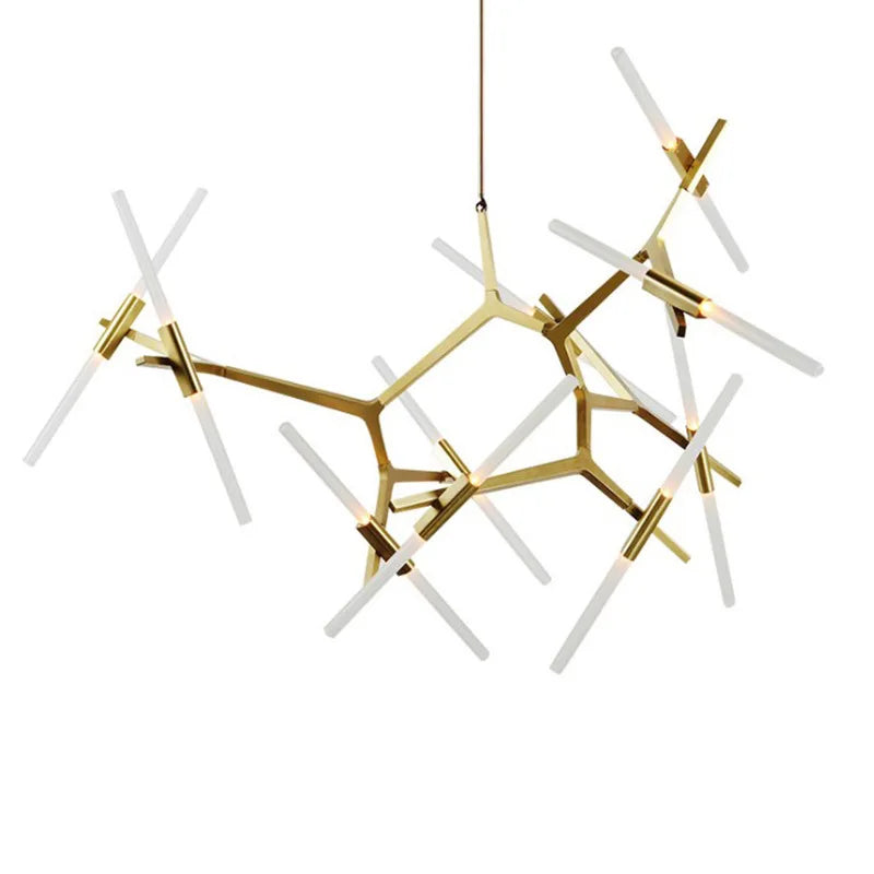Modern LED Chandeliers - Gold and Black Ceiling Hanging Lighting - Perfect for Dining, Kitchen, Living Room, Bedroom Indoor Decor - Suspension Pendant Lamp
