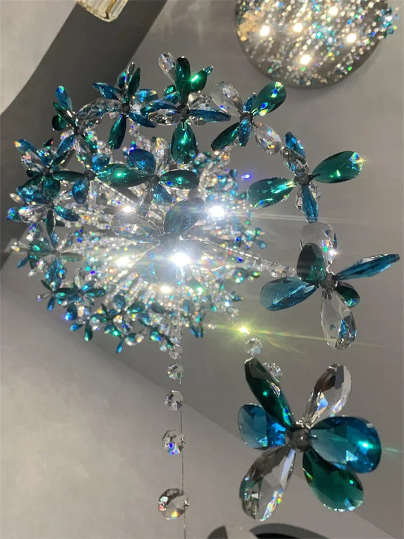Spiral Design Modern Crystal Chandelier - Elegance for Staircase Lighting, Living Room, Hotel Lobby, and Home Decoration