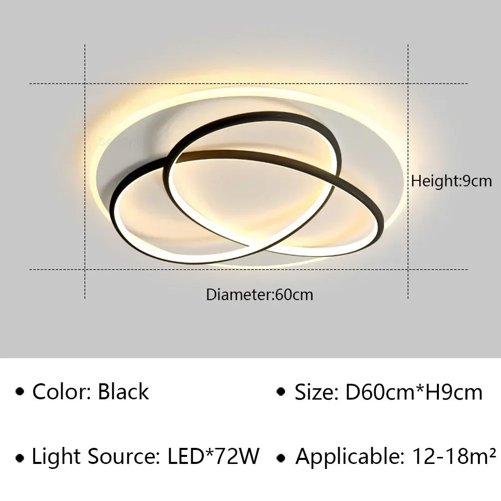 Modern LED Ceiling Lamp - Perfect for Living, Dining Room, Bedroom, Study, Restaurant, Balcony - Stylish Indoor Lighting Fixture Lustre for Home Decoration