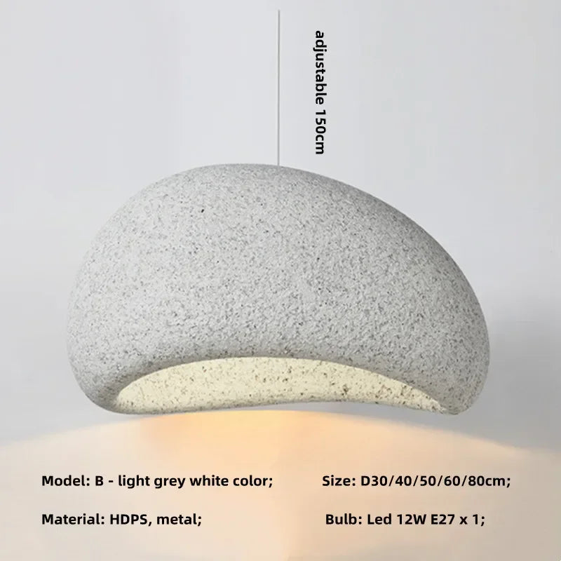 Nordic Minimalist Wabi-Sabi E27 LED Chandelier - Elevate Your Dining, Living, and Bedroom Spaces with Serene Elegance