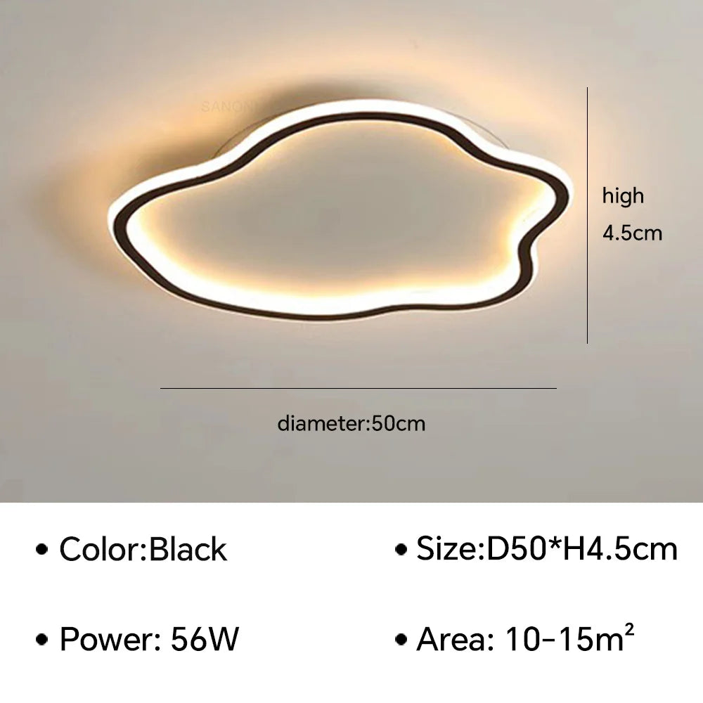 Modern LED Ceiling Lamps Chandelier - Creative Round Ceiling Light for Living Room, Bedroom, and Simple Home Decor Indoor Lighting