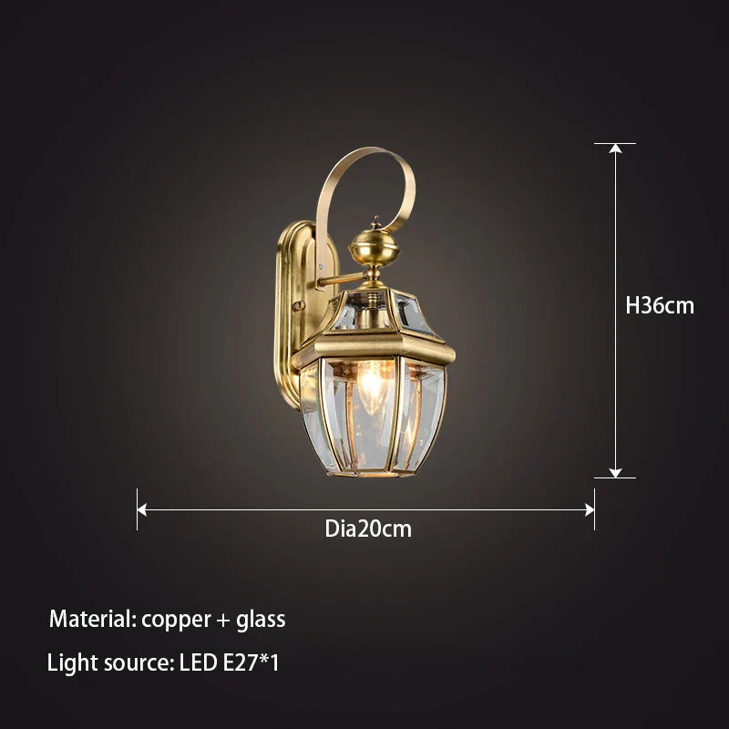 Alanna  - European-Style All-Copper Wall Light - Classic Elegance for Every Space