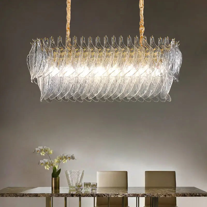 New Design Modern Style Golden Chandelier - Creative Artistry in Handmade Glass for Versatile Living Spaces
