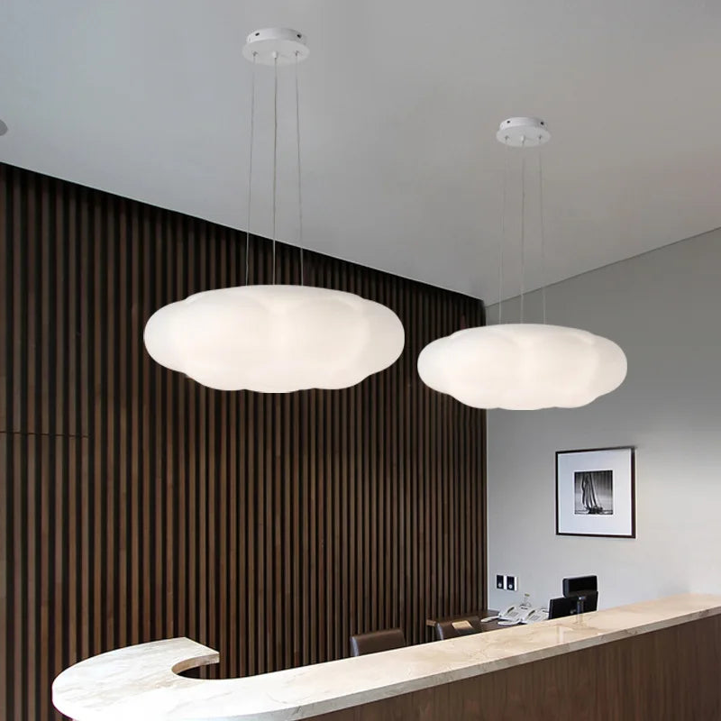 Clouds Ceiling Light - Perfect for Dining Room, Children's Bedroom, Hall - White LED Chandelier - Creative Decorative Lighting Fixture for Daily Illumination