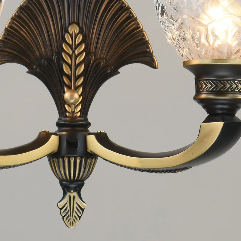 Oliver - American Retro Classic All Copper Glass Wall Lamp Light Luxury Creative Study Bedroom Living Room Wall Lamp