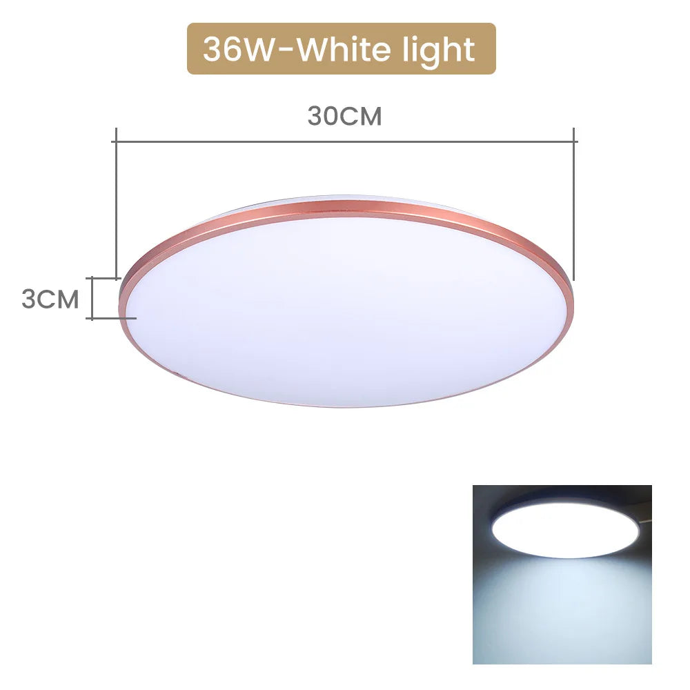 Modern LED Ceiling Chandelier - Versatile Lighting for Large Rooms - Available in 48W, 36W, and 20W