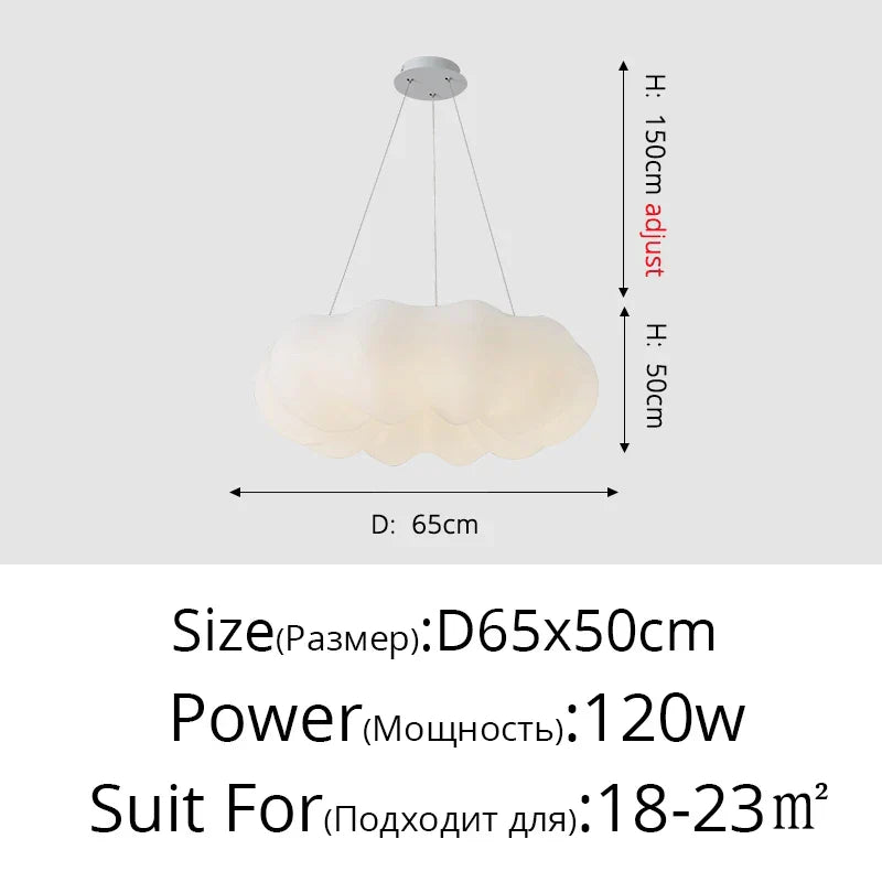 Clouds Ceiling Light - Perfect for Dining Room, Children's Bedroom, Hall - White LED Chandelier - Creative Decorative Lighting Fixture for Daily Illumination