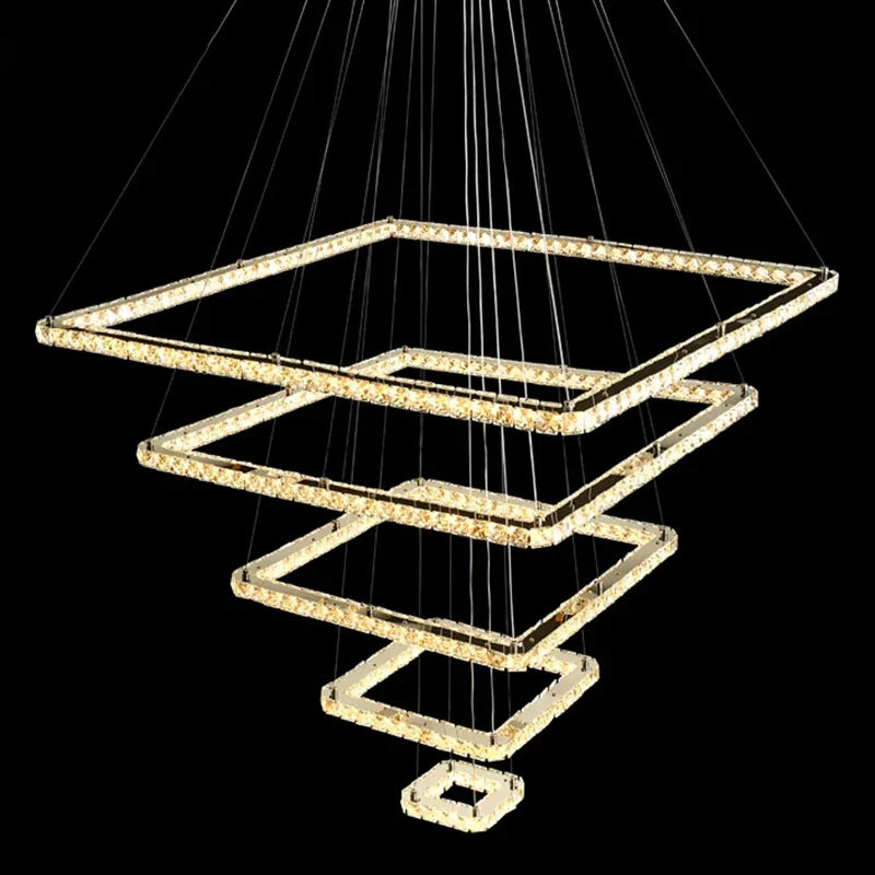 Modern Crystal Pendant Light - LED Chandeliers for Living and Dining Rooms