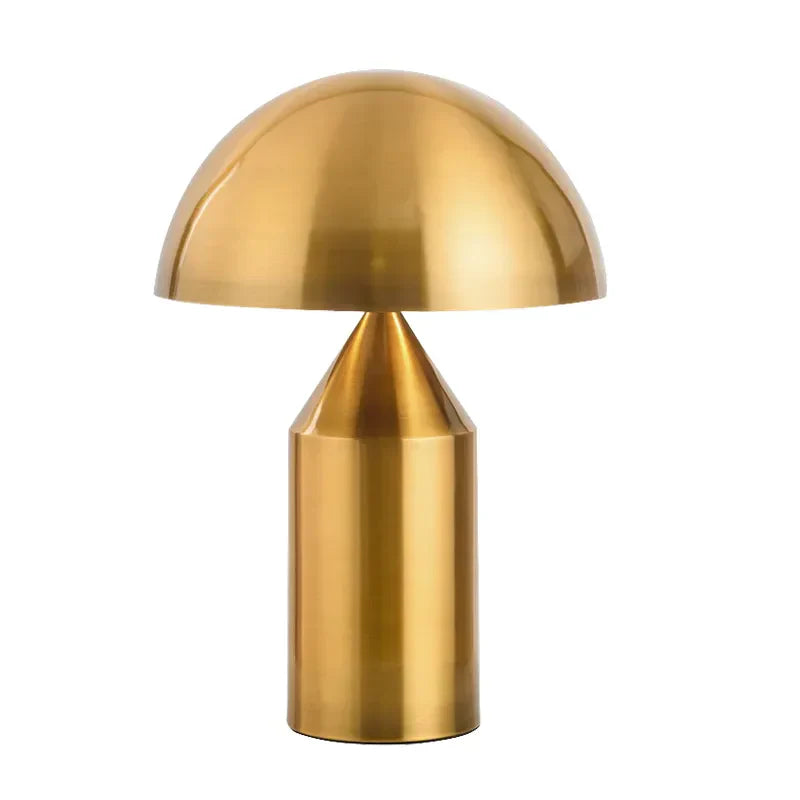 Electroplated Nordic Mushroom Table Lamp - Modern LED Desktop Decor for Living, Dining, and Bedrooms