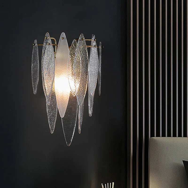 Ava - Modern Art Multicolored Glass Wall Lamp Aisle Luxury Sofa Background Wall Lamp Living Room Hotel Fireplace Stair Wall Lamp