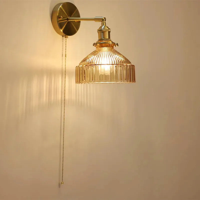 Vintage Nordic Wall Light with Switch - Stylish Lighting for Living Rooms and Bedside Reading