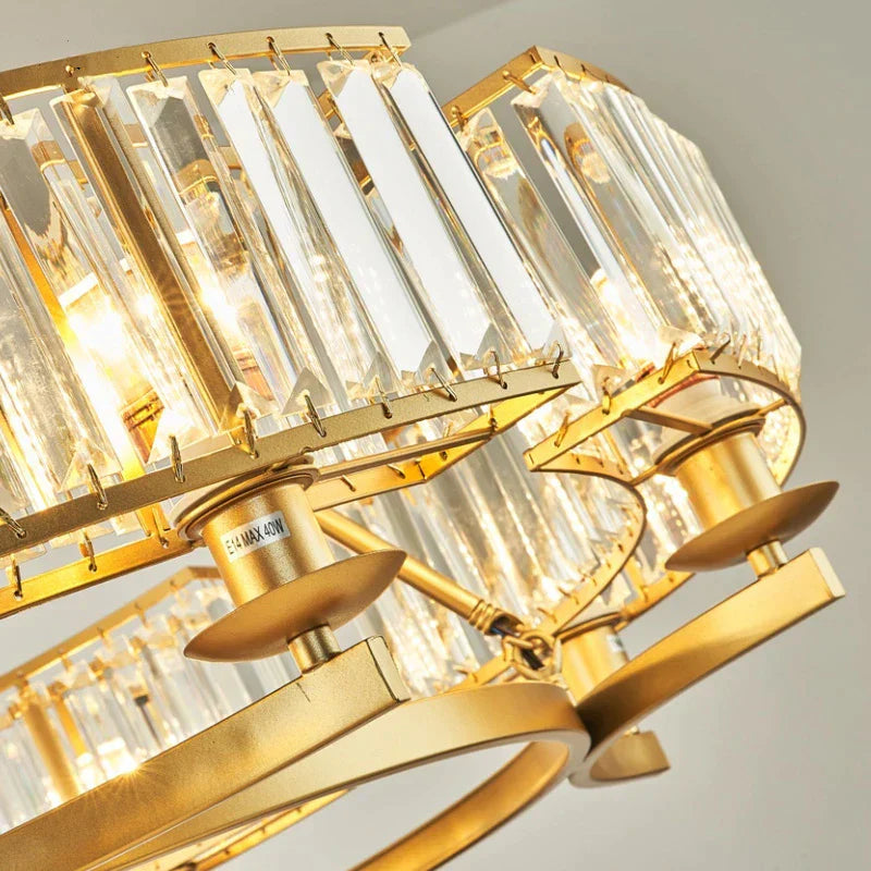 Zoe's K9 Crystal Modern Glass Chandelier - Copper Luxury Hanging Lamp