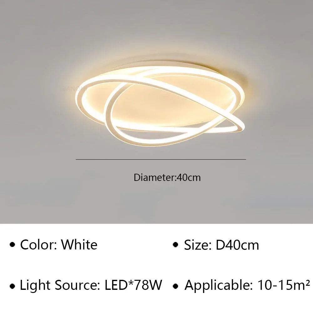 Modern LED Ceiling Lamp - Ideal for Living, Dining Room, Bedroom, Study Room, Restaurant, Balcony - Elegant Indoor Lighting Fixture Lustre for Home Decor
