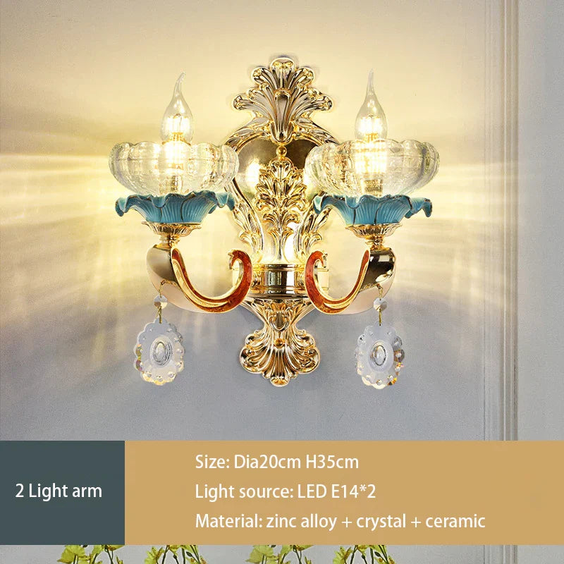 Elegant European Crystal Ceramic Chandelier - A Modern Light Luxury Fixture for Living Rooms, Bedrooms, Dining Rooms, and Villa Duplex Buildings