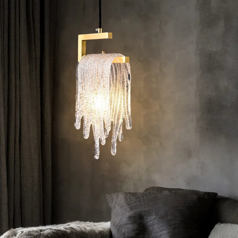 Elegant Postmodern Copper Chandelier - Ideal for Creative Bedroom, Bedside, Corridor, and Restaurant Lighting