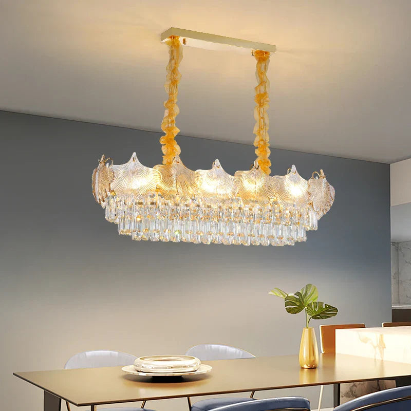 Elegant Crystal Ceiling Chandelier with LED Lighting - Luxury Home Decoration for Living Rooms, Bedrooms, and Restaurants