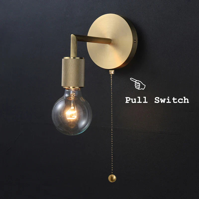 Elegant Gold Glass Wall Lamp - Post-Modern Lighting for Living, Dining, and More