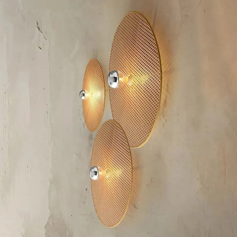 Tan Wall Lamp - Classic Japanese Bamboo Lamp for Timeless Home and Restaurant Lighting