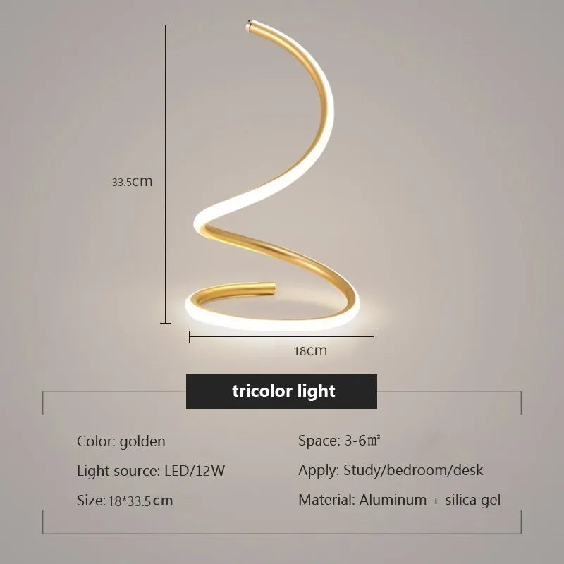 Modern LED Table Lamp with Dimmer Switch - Stylish and Adjustable Desk Light for Study, Reading, and Bedside