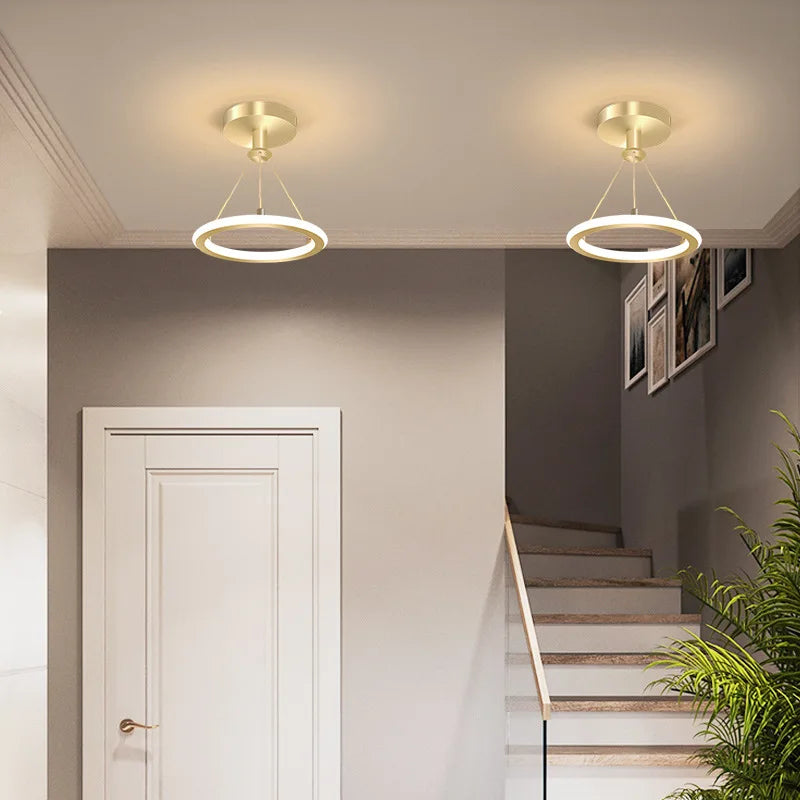 Aisle Entrance Way Corridor LED Ceiling Light - Modern Nordic Round Bistro Ceiling Lamp - Ideal for Indoor Home Decor - Lampara de Techo