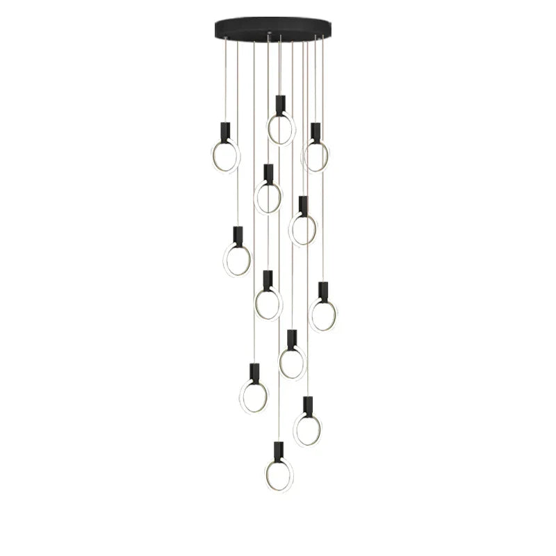 Elegant LED Branch Chandelier - Illuminate Your Duplex Living Room with Stunning Design